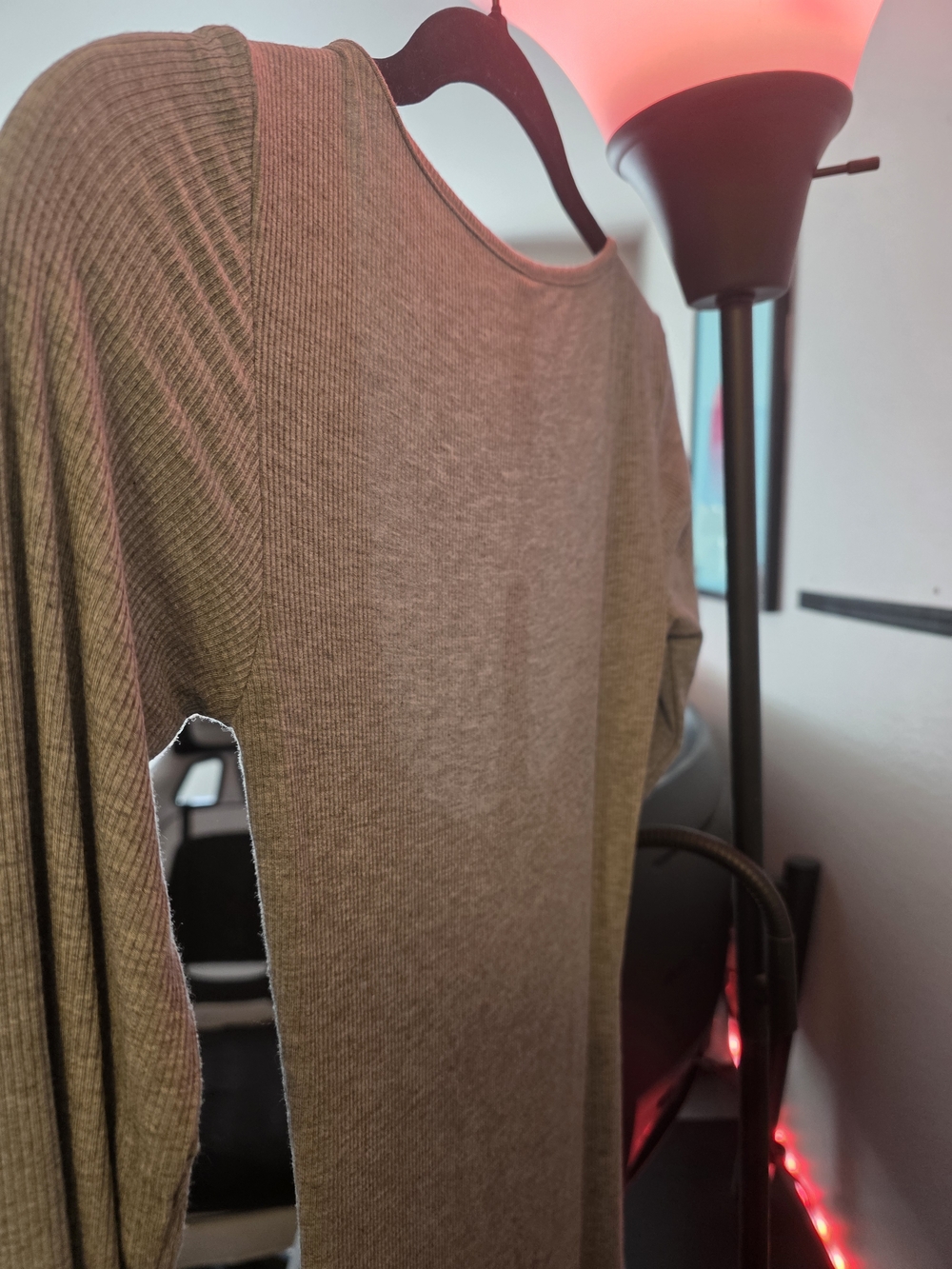Long Sleeve Scoop Neck Maxi Dress in Gray - Picture 7 of 7